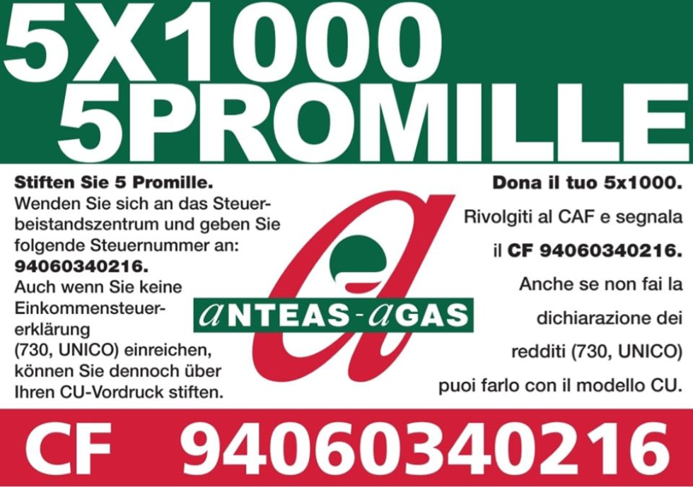 Dona il tuo 5x1000  Anteas - Agas