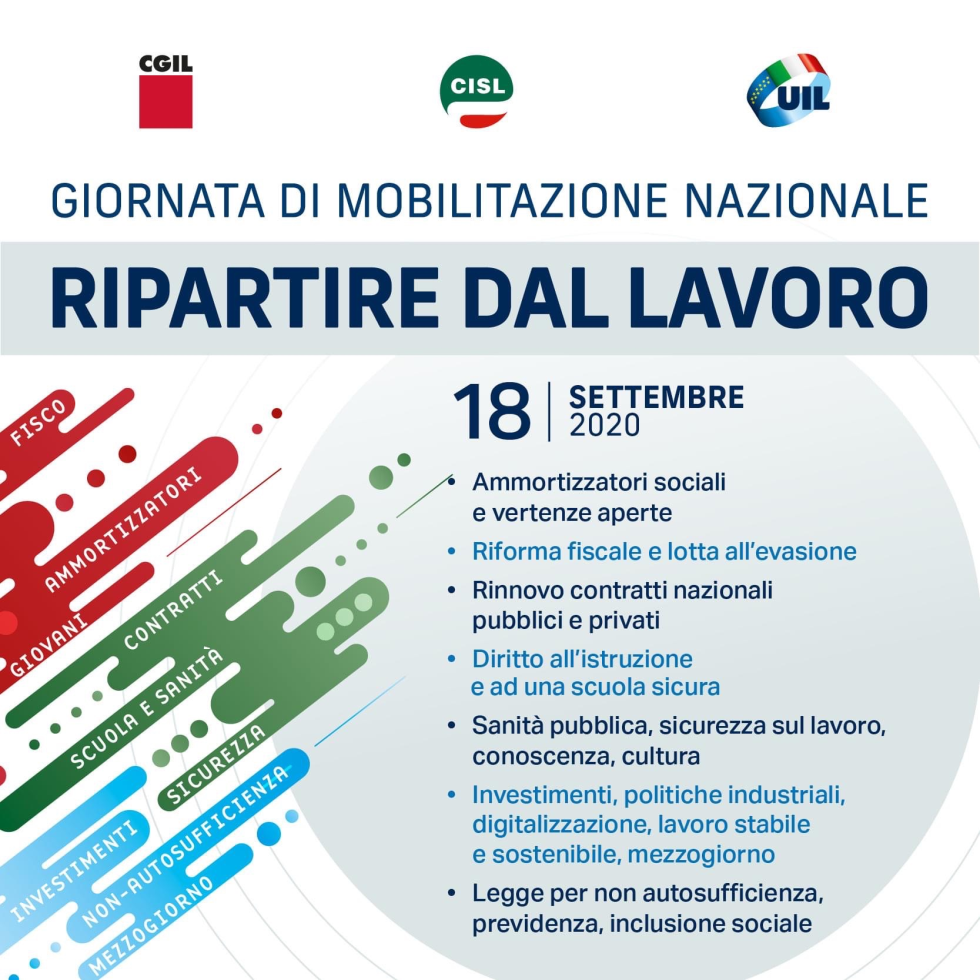 Giornata di mobilitazione nazionale unitaria, anche in Alto Adige. L’incontro delle Confederazioni è alla Fiera di Bolzano