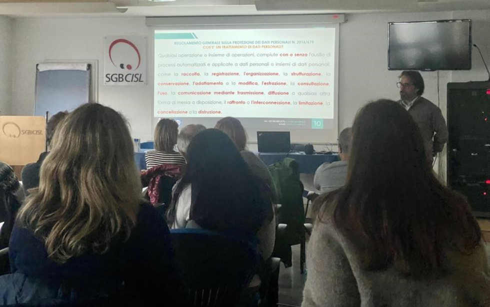 CORSO FORMAZIONE PRIVACY SGBCISL 