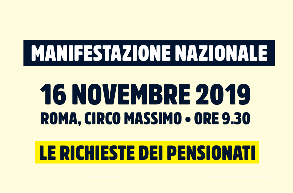 Pensionati il 16 novembre al Circo Massimo a Roma,le nostre richieste/ Rentner am 16. November im Circus Maximus in Rom. Unsere Anforderungen
